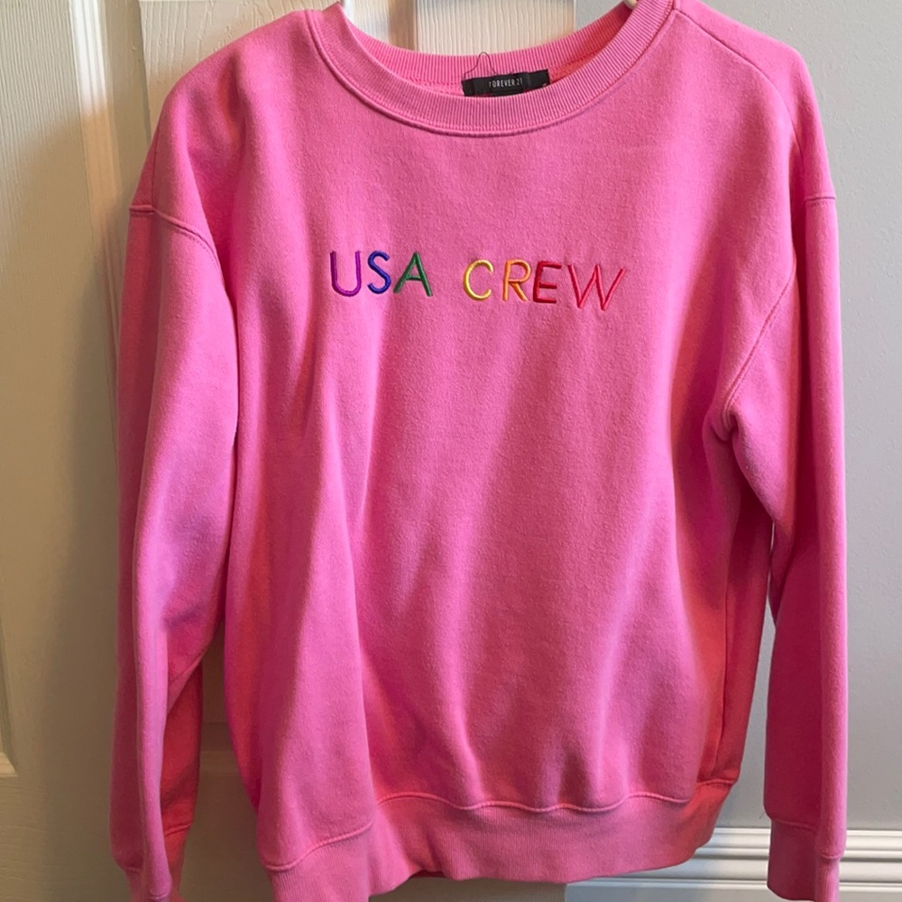 Pink crew neck